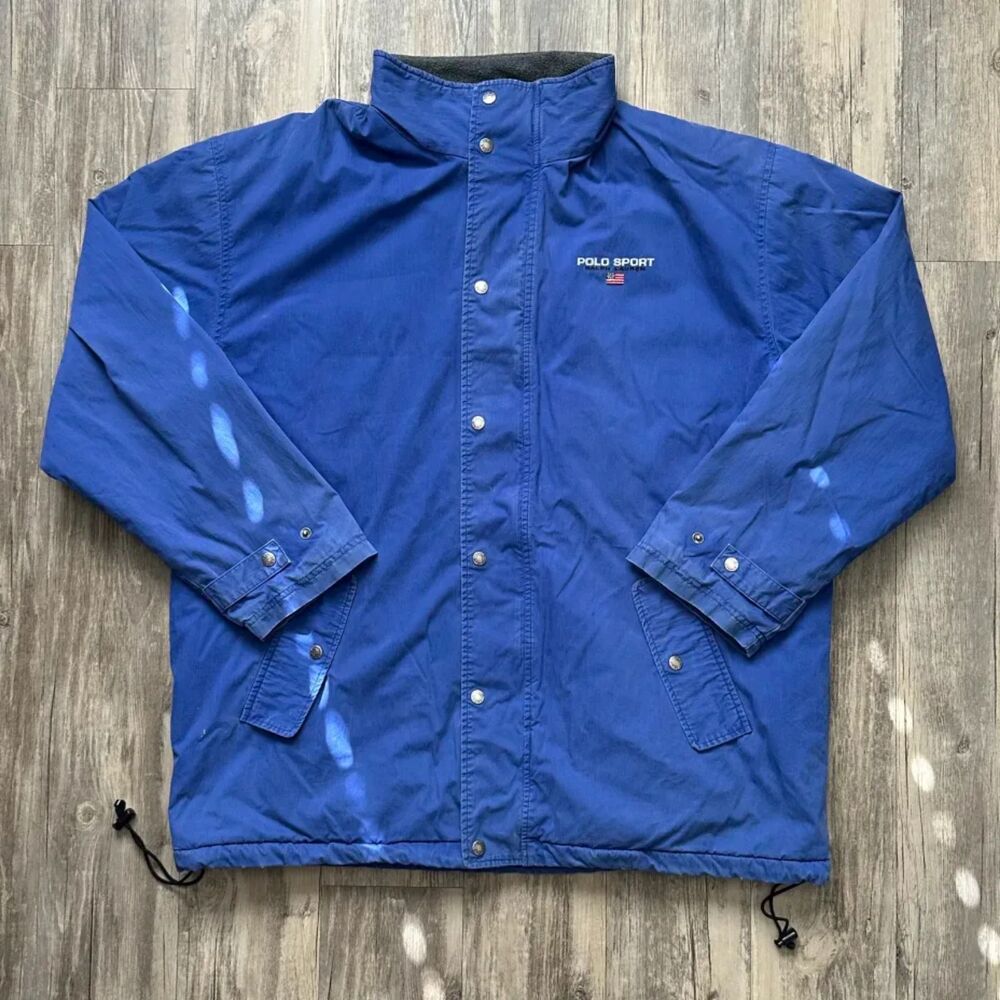 Vintage Polo Sport Ralph Lauren Fleece Lined Chore Jacket Size XL